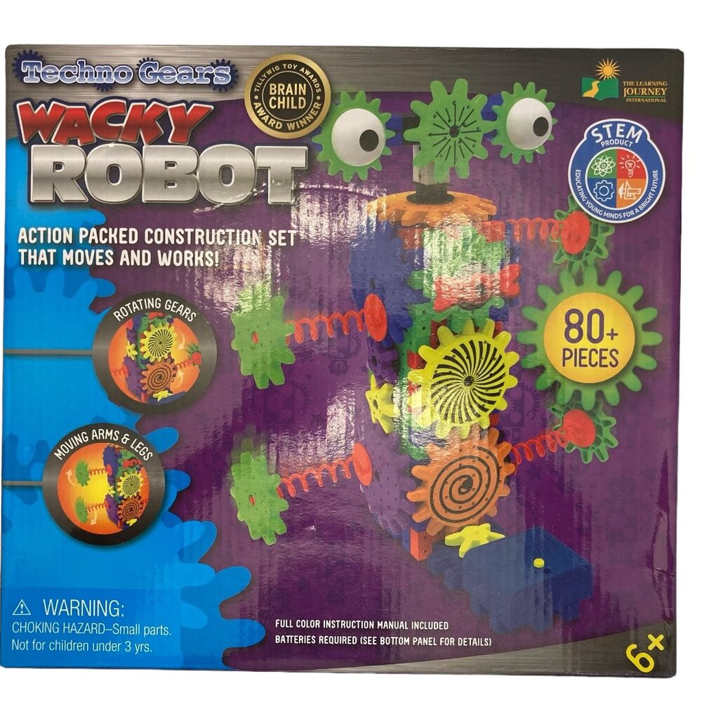 Techno Gears “Wacky Robot “ STEM Learning Journey Action Construction Set NEW